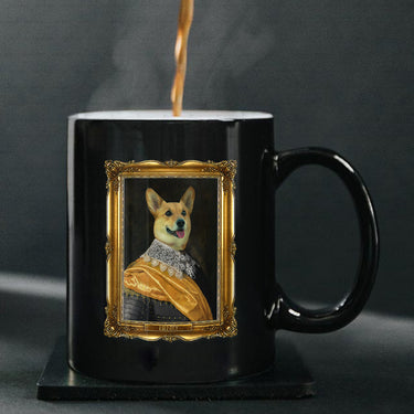 Personalized Dog Gift Idea - Royal Dog's Portrait 51 For Dog Lovers - Black Mug